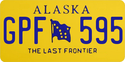 AK license plate GPF595