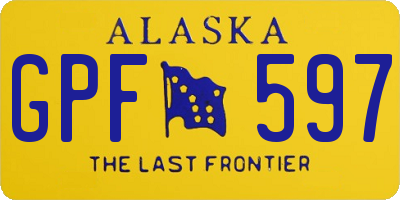 AK license plate GPF597