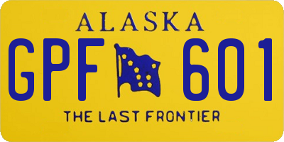 AK license plate GPF601