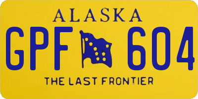 AK license plate GPF604