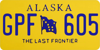 AK license plate GPF605