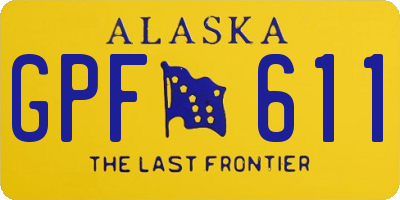 AK license plate GPF611
