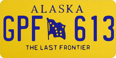 AK license plate GPF613