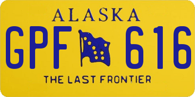 AK license plate GPF616