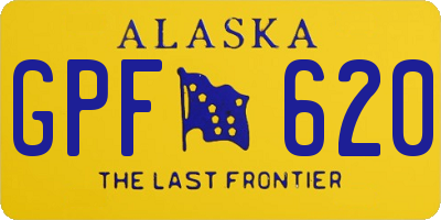 AK license plate GPF620