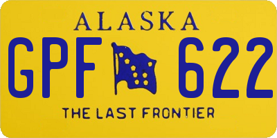 AK license plate GPF622