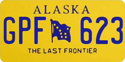 AK license plate GPF623