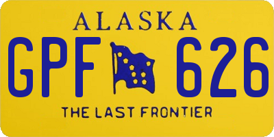 AK license plate GPF626