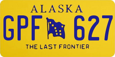 AK license plate GPF627