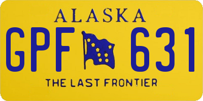 AK license plate GPF631