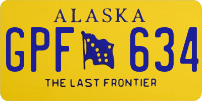 AK license plate GPF634