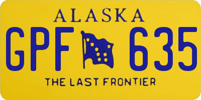 AK license plate GPF635
