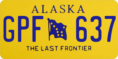 AK license plate GPF637
