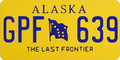 AK license plate GPF639