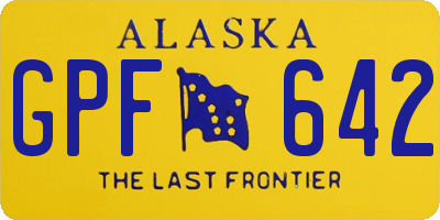 AK license plate GPF642