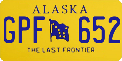 AK license plate GPF652