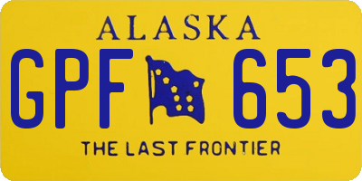AK license plate GPF653