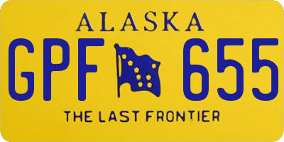 AK license plate GPF655