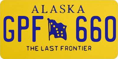 AK license plate GPF660