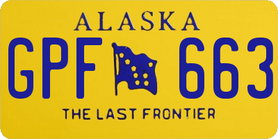 AK license plate GPF663