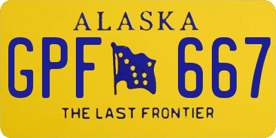 AK license plate GPF667