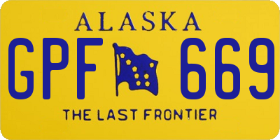 AK license plate GPF669