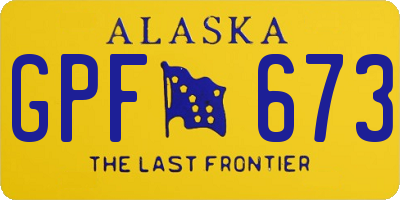 AK license plate GPF673
