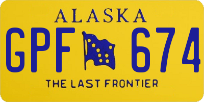 AK license plate GPF674