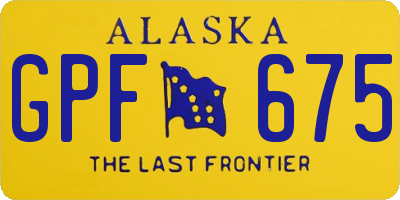 AK license plate GPF675