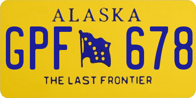 AK license plate GPF678
