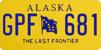 AK license plate GPF681