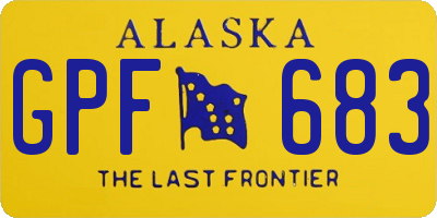 AK license plate GPF683