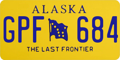 AK license plate GPF684