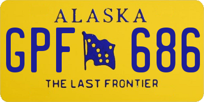 AK license plate GPF686