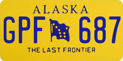 AK license plate GPF687