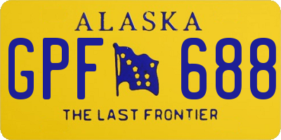 AK license plate GPF688