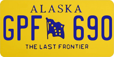 AK license plate GPF690