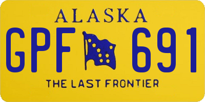 AK license plate GPF691