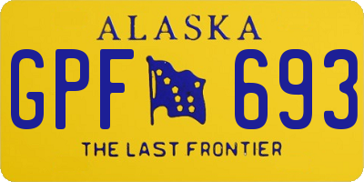 AK license plate GPF693