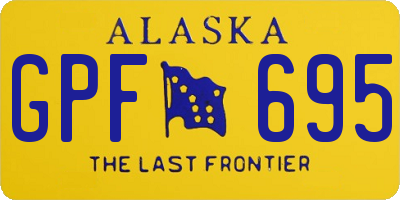 AK license plate GPF695