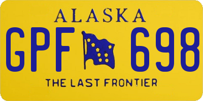 AK license plate GPF698