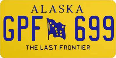 AK license plate GPF699