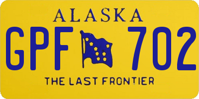 AK license plate GPF702