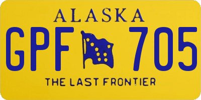 AK license plate GPF705