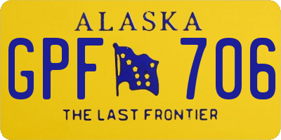 AK license plate GPF706
