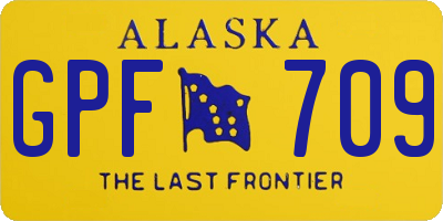 AK license plate GPF709