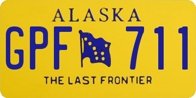 AK license plate GPF711