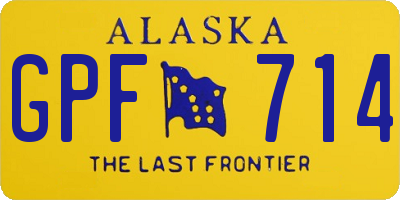 AK license plate GPF714