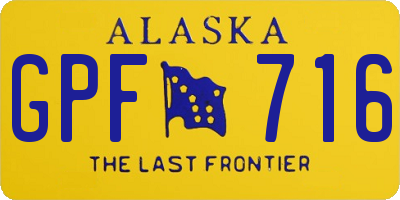 AK license plate GPF716
