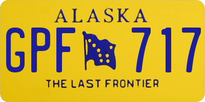 AK license plate GPF717
